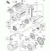 Схема вузла: Starter motor для Kawasaki ZR550 Zephyr