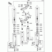 Схема узла: Вилка передней оси для Kawasaki ZX1000 ZX-10