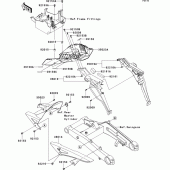 Схема узла: Заднее крыло для Kawasaki ZR1000 Z1000