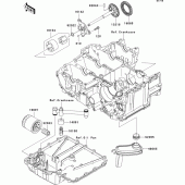 Схема узла: Масляный насос & Масляный фильтр для Kawasaki ZX1400 Ninja ZX-14