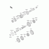 Схема вузла: Трансмісія для Kawasaki KX85 KX85-II