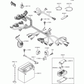 Схема вузла: Електроустаткування для Kawasaki ZX600 Ninja ZX-6R
