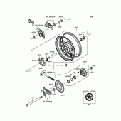 Схема узла: Ступица заднего колеса для Kawasaki ZX1400 ZZR1400 ABS