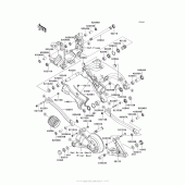 Схема вузла: Задній важіль (Маятник) для Kawasaki ZG1400 Concours 14
