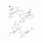 Схема вузла: Підніжки для Kawasaki BJ250 Estrella