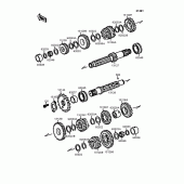 Схема узла: Трансмиссия для Kawasaki EL250 Eliminator 250LX