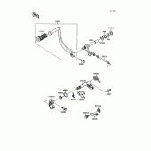 Схема вузла: Перемикач передач для Kawasaki VN1500 Vulcan 88