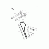 Схема вузла: Розподільник\Натягувач для Kawasaki EX400 Ninja 400R