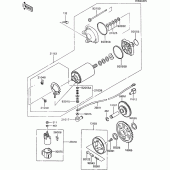 Схема вузла: Starter motor для Kawasaki ZX600 GPX600R