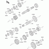 Схема узла: Трансмиссия для Kawasaki ZR1100 ZRX1100-II