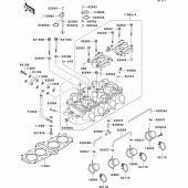 Схема узла: Cylinder head(1/2) для Kawasaki ZX600 ZZ-R600