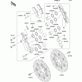 Схема узла: Передний тормоз для Kawasaki ZX600 Ninja ZX-6R