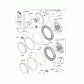 Схема узла: Шины(1/2) для Kawasaki KX250/ KX252 KX250F