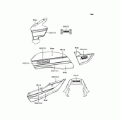 Схема вузла: Наклейки (A6F) для Kawasaki ZR1200 ZRX1200R