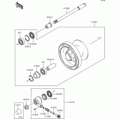 Схема узла: Ступица переднего колеса для Kawasaki EN500 Vulcan 500 LTD