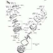 Схема вузла: Клапанна кришка для Kawasaki VN1700 Vulcan 1700 Voyager Custom ABS