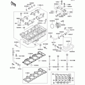 Схема узла: Cylinder head(1/2) для Kawasaki ZX400 ZXR400