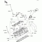Схема узла: Головка цилиндра для Kawasaki ZX636 Ninja ZX-6R