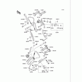 Схема вузла: Розподільний вал & Ланцюг ГРМ & Натягувач для Kawasaki VN750 Vulcan 750