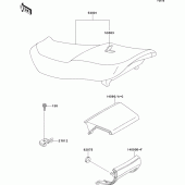 Схема вузла: Сидіння для Kawasaki ZX600 ZZ-R600