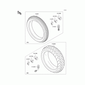 Схема узла: Шины для Kawasaki VN1500 Vulcan 1500 Mean Streak