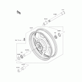 Схема вузла: Front wheel для Kawasaki VN2000 Vulcan 2000 Classic LT