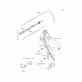 Схема вузла: Троси для Kawasaki KX250/ KX252 KX250F