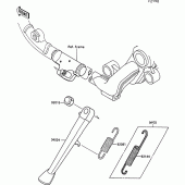 Схема узла: Подставка для Kawasaki VN1500 VN-15 SE