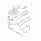 Схема вузла: Троси для Kawasaki VN250 Eliminator 250V