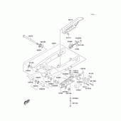 Схема вузла: Задній важіль (маятник) для Kawasaki KLX125 KLX125L