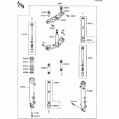 Схема вузла: Вилка передньої осі для Kawasaki ZX600 GPX600R