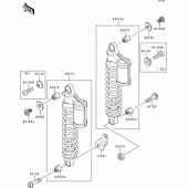 Схема вузла: Підвіска/амортизатор для Kawasaki ZR1100 Zephyr 1100