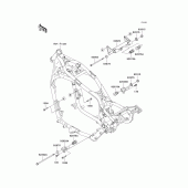 Схема узла: Крепление двигателя для Kawasaki VN1500 VN1500 Drifter