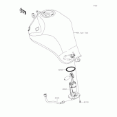 Схема вузла: Паливний насос для Kawasaki EX400 Ninja 400R