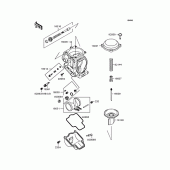 Схема узла: Комплектующие карбюратора для Kawasaki ZR250 Balius