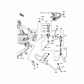 Схема вузла: Задній гальмівний циліндр для Kawasaki BX250 NINJA 250SL