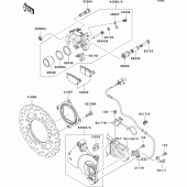Схема узла: Задний тормоз для Kawasaki ZR1000 Z1000 ABS