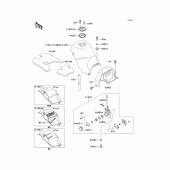 Схема узла: Топливный бак для Kawasaki KLE250 Anhelo