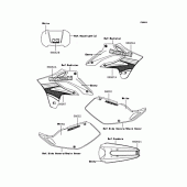 Схема узла: Наклейки (Эбони H7F) для Kawasaki KLX250 KLX250