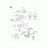 Схема узла: Meter(s)(1/2) для Kawasaki KLE500