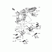 Схема вузла: Підніжки для Kawasaki BR250 Z250SL