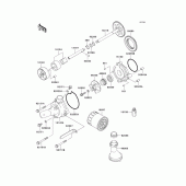 Схема узла: Масляный насос & Масляный фильтр для Kawasaki ZX900 Ninja ZX-9R