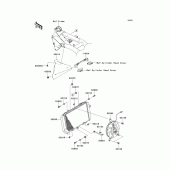 Схема вузла: Радіатор для Kawasaki ZR1000 Z1000