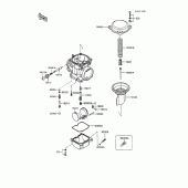 Схема вузла: Комплектуючі карбюратора для Kawasaki ZX600 GPX600R