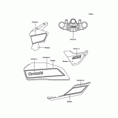 Схема узла: Наклейки (Черный; E8F) для Kawasaki ZR400 ZRX