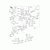 Схема узла: Передний тормозной цилиндр для Kawasaki ZX750 Ninja ZX-7R