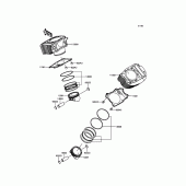 Схема вузла: Циліндр & Поршень для Kawasaki VN900 Vulcan 900 Classic LT