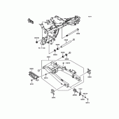 Схема узла: Задний рычаг (Маятник) для Kawasaki EX300 Ninja 300 ABS