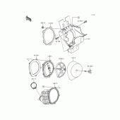 Схема узла: Воздушный фильтр для Kawasaki KX250/ KX252 KX250