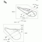 Схема вузла: Side covers для Kawasaki KX125